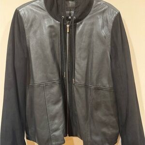 Neiman Marcus Black Leather Jacket